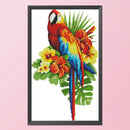 Partial Embroidery Set Needlework Cross Stitch Kit 14CT 2 Strands Parrot
