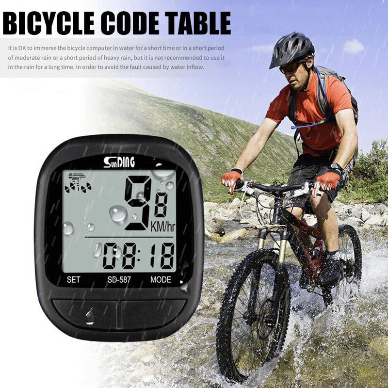 SUNDING Bike Waterproof Computer Cycling Equipment LCD Bicycle Odometer Newly