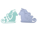 snowvirtuos Santa Claus horse DIY metal stencil scrapbook embroidery handw