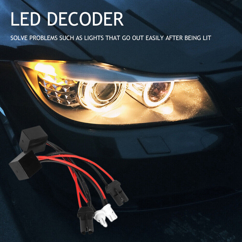 2pcs T10 Turn Signals LED Light Headlight Decoder Error Canceller Adapter