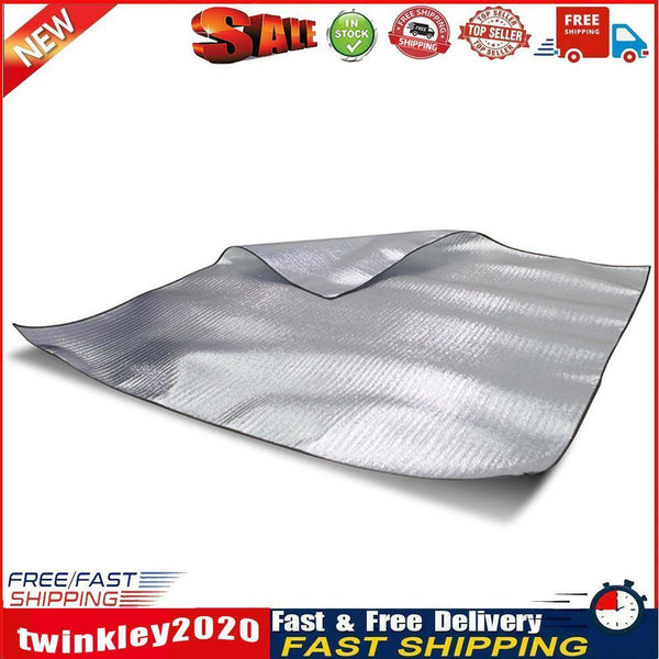 Aluminum Foil Camping Pad Mat Foldable Hiking Travel Blanket (2.4x2.4m) Newly