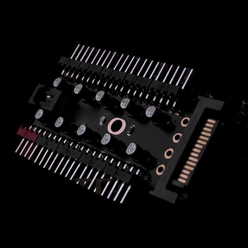 1 to 10 4Pin PWM Fans HUB SATA Power/Large 4D Port Cooler Extension Splitter