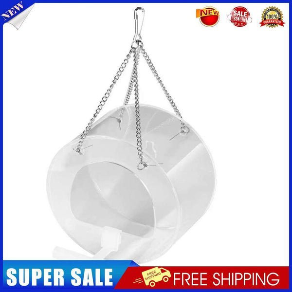 Acrylic Bird Feeder Outdoor Hanging Transparent Bird Food Seed Holder Box