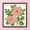 12 Months Flower Cross Stitch Printed Canvas DIY Needlework Set (June H428)