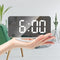 LED Mirror Wake Up Clock Electronic Auto Photosensitive Alarm Clock (A)