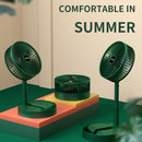 Touch Folding Fan Telescopic Mini Summer Student Desktop Table Fan (Green)