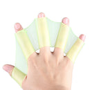 Finger Webbed Gloves Fins Hand Web Flippers Training Silicone Swim Diving Glo