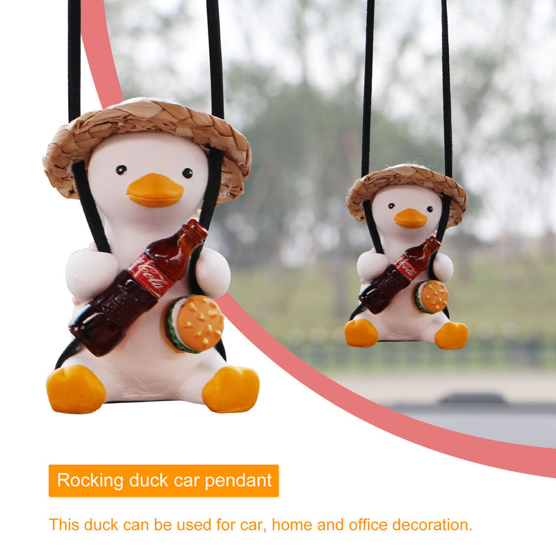 Swinging Duck Car Rearview Decor Car Mirror Cartoon Pendant (Cola) Newly