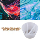 Split Color Mixing Cups Paints Art Tool 3 Channels Pouring Cup White (2) Newly