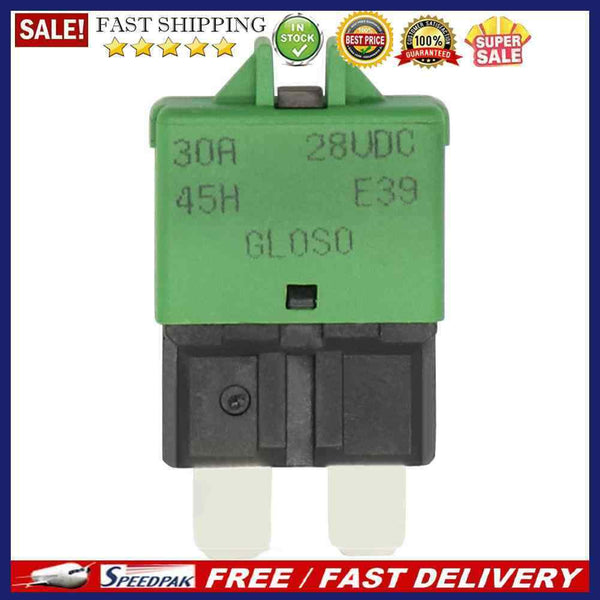 DC32V Manual Reset ATC Circuit Breaker Blade Fuse for Car Boat(30A Green)