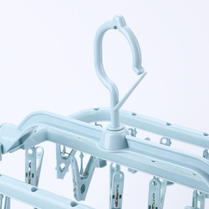 32 Clips Portable Socks Hanger Rack Multi-function Drying Storage Hangers Hol