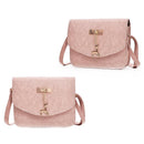 Retro Women Messenger Crossbody Handbag PU Simple Mini Shoulder Bag/Pink