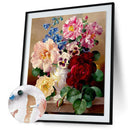 Oil Paint By Numbers A Bouquet Coloring Picture Digital Drawing
