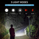 Light Induction Night Fishing Headlamp LED Headlight Long-range Zoom Floodlight