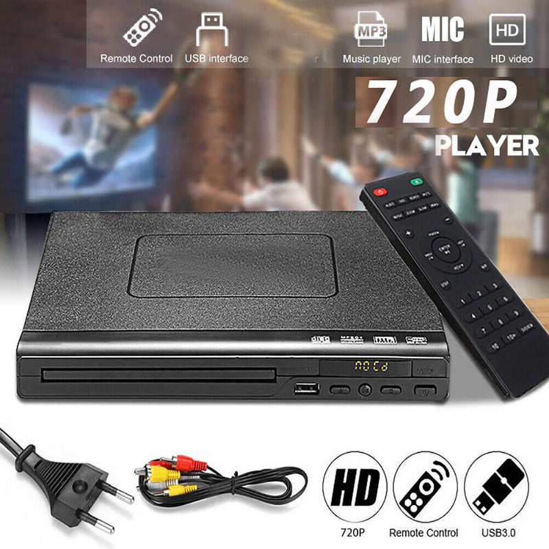 Home DVD Player with AV Cable for TV Multi Region DVD Player with Remote Control