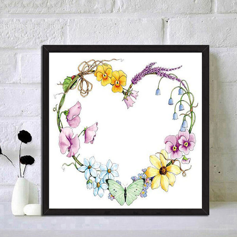 Flower Love Garland Oil Paint By Numbers Kits Picture Wall DIY Home Decor