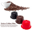 3pcs Coffee Capsule Filters Coffee Cup for Dolce Gusto (Black-Brown-Red)