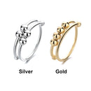 Coil Accessories Anxiety Ring Beaded Jewelry Fidget Beads Rings Rotate Freely