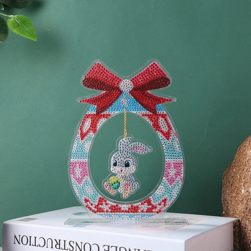 DIY Diamond Painting Ornaments Crystal Drill Easter Cute Bunny Handmade Crafts
