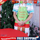 Non-woven Lady Cute Christmas Printing Apron Xmas Dinner Cooking Apron