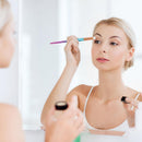 4pcs/Set Diamond Plastic Handle Face Eye Shadow Makeup Brushes (Lake Blue) Newly