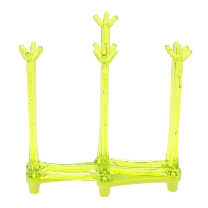 Glass Cup Bottle Drying Rack Drainer Shelf Holder Kitchen Organizer(Green) Newly