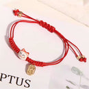 Charm Gifts Cute Women Couple Bangles Colorful Rope Lucky Cat Bracelet Handmade