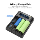 Essager 4 Slot Rechargeable Battery Charger for 18650 Lithium Ni-MH (D4) Newly