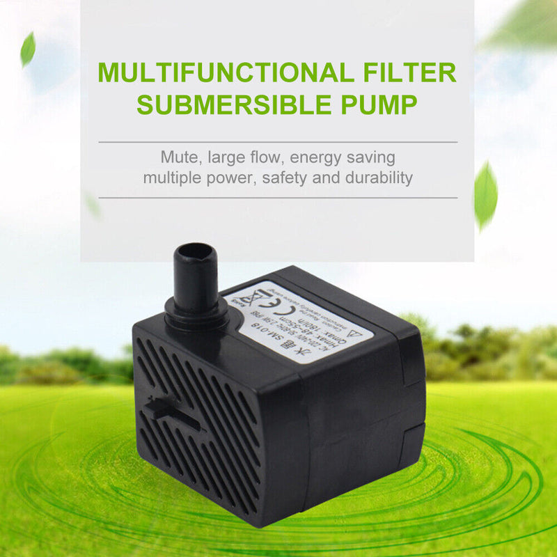 180L/H Ultra-quiet Submersible Aquarium Water Fountain Pump for Fish Tank P
