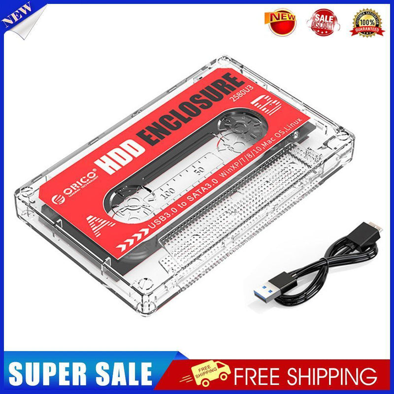 ORICO 2580U3 USB 3.0 Hard Disk Case Transparent 2.5 inch SATA HDD SSD Box