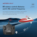 LSRC-B8 2.4GHz Radio RC Racing Boat Waterproof Ship with 2 Battery (Red) Newly