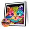 5D DIY Full Drill Diamond Painting Colorful Cat Cross Stitch Embroidery Art Gift