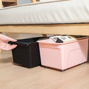 4pcs Storage Box Pulley Caster Self-Adhesive Unidirectional Wheel (Black) Newly