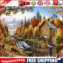 Full Cross Stitch 11CT Autumn Water Mill Counted Embroidery DIY Needlework