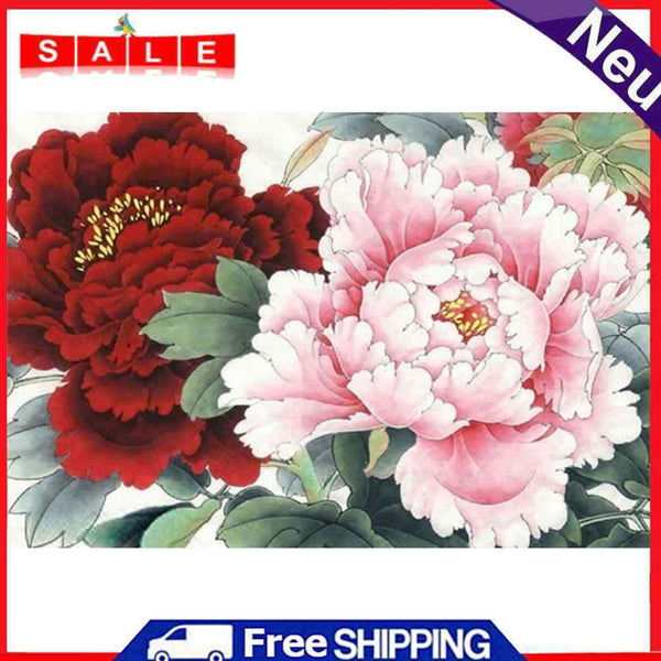 5D Diamond Painting Peony Flower Full Round Mosaic Canvas Picture DIY Home Decor