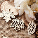 Accessory Leaves Wood Chips Wooden Slice Home Decoration Hanging Ornaments