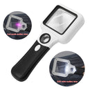Illuminated Magnifier Optical Instrument with Light UV Lamp Reading Magnifier