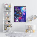Handmade Fantasy Starry Cat 5D DIY Full Round Drill Drawing Kit Diamond Paint