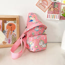 Children Cute Cartoon Print Chest Bag Crossbody Bags Mini Nylon Messenger Bags