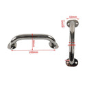 Marine Round Polished Adjustable 8" Grab Handle Stainless Steel Boat Handrail