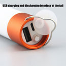 USB Rechargeable LED Telescopic Flashlight Zoomable Hanging Torch (Orange) Newly