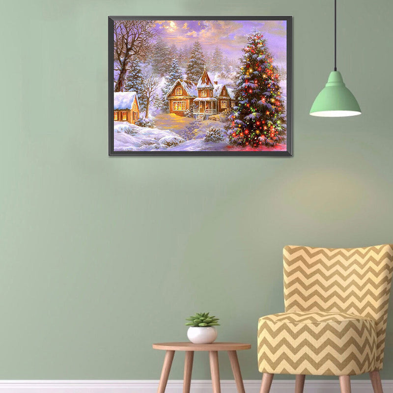 DIY Diamond Painting Kits Full Round Drill Christmas Village Crafts Home Decor