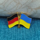 1 Pcs Ukraine DE Brooch Country Flag Badge Clothes Cufflinks Love Peace(A)