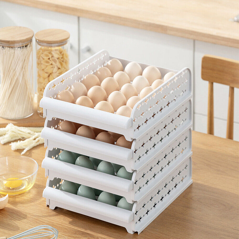 20 Grids Egg Storage Box Plastic Refrigerator Space Saver Holder Container Newly