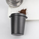 58mm Stainless Steel Coffee Dosing Cup Parts for Espresso Machine (Black) Newly