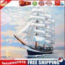 Paint By Numbers Kit DIY White Ship Colouring Oil Art Picture Wall Decor