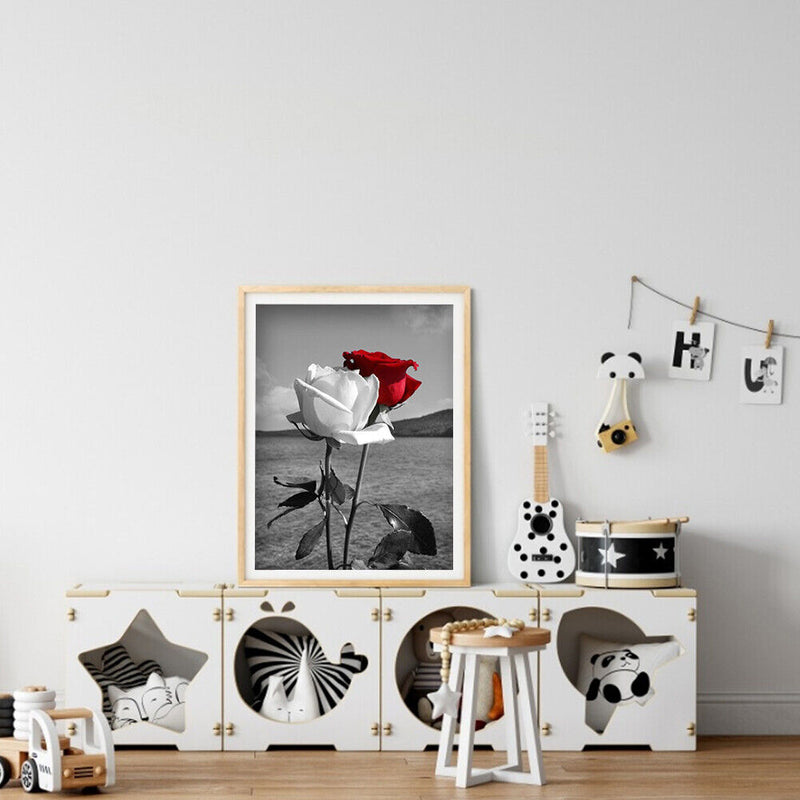 5D DIY Diamond Painting Black Red Rose Full Drill Rhinestone Mosaic Art Picture