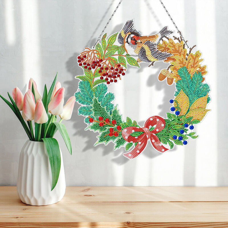Flowers Birds Diamond Painting Garland Pendant Decor DIY Handmade Craft (YH40