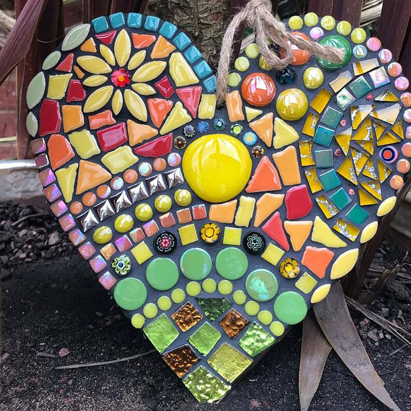 Heart-Shaped Art Crafts Pendant for Front Door Window Lovely Hanging Statue