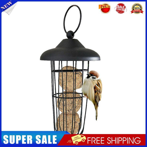 Hanging Automatic Pet Bird Feeder Outdoor Metal Ball Feeding Food Dispenser